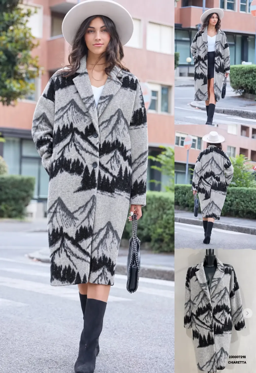 Oversize-Midi-Mantel mit Revers