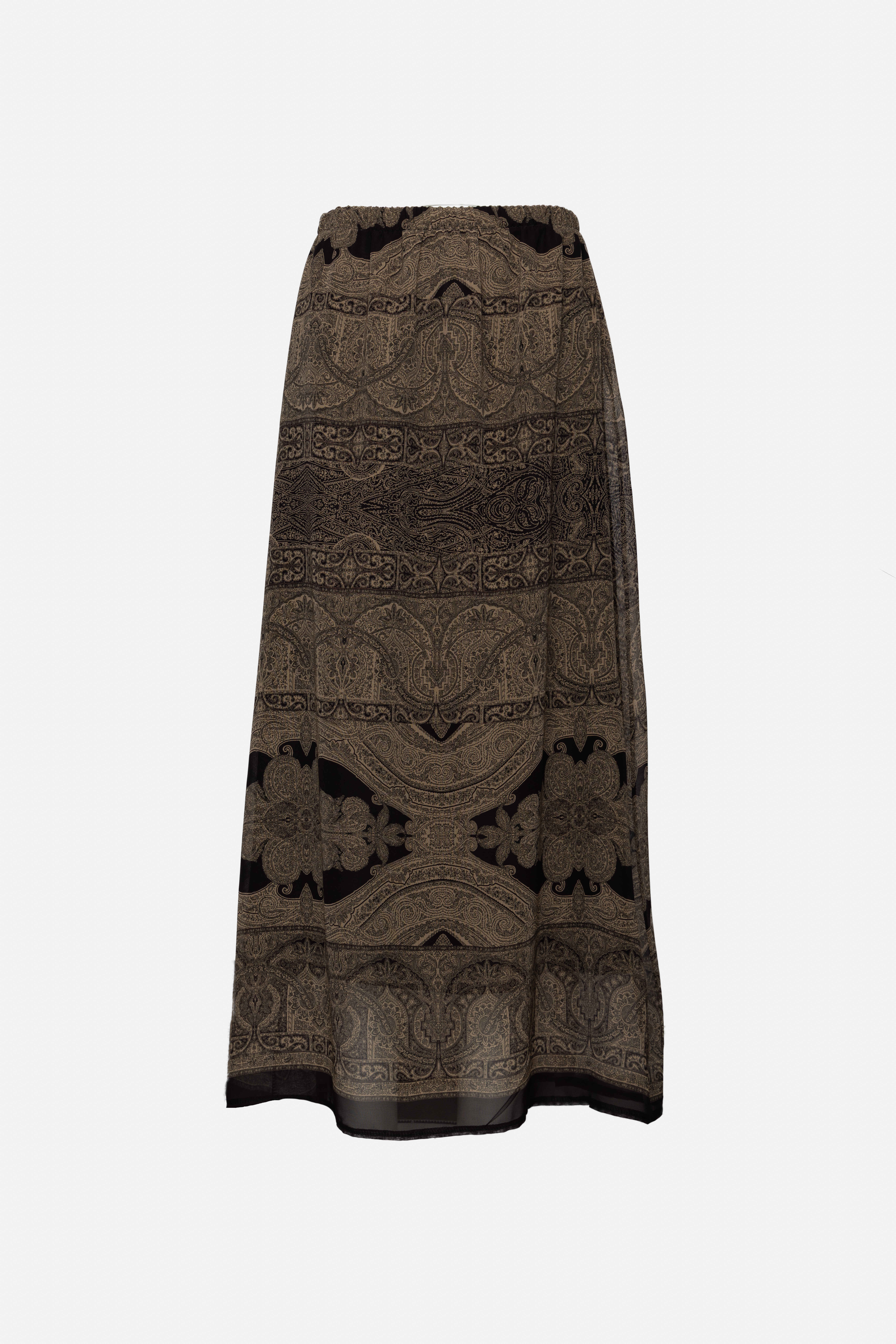 Maxi A-Linien Rock mit Ornamentmuster