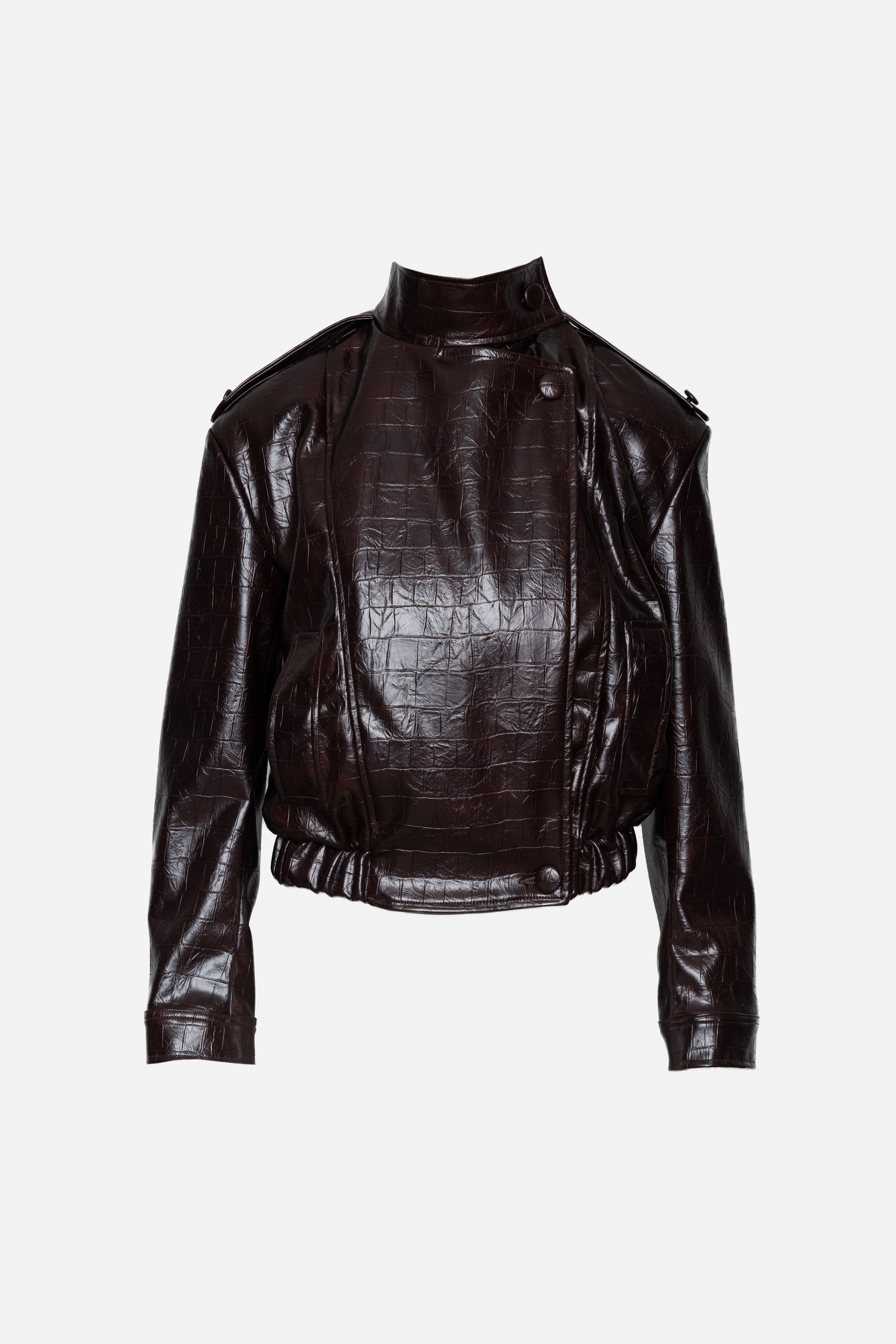 Kurze Jacke mit Stehkragen