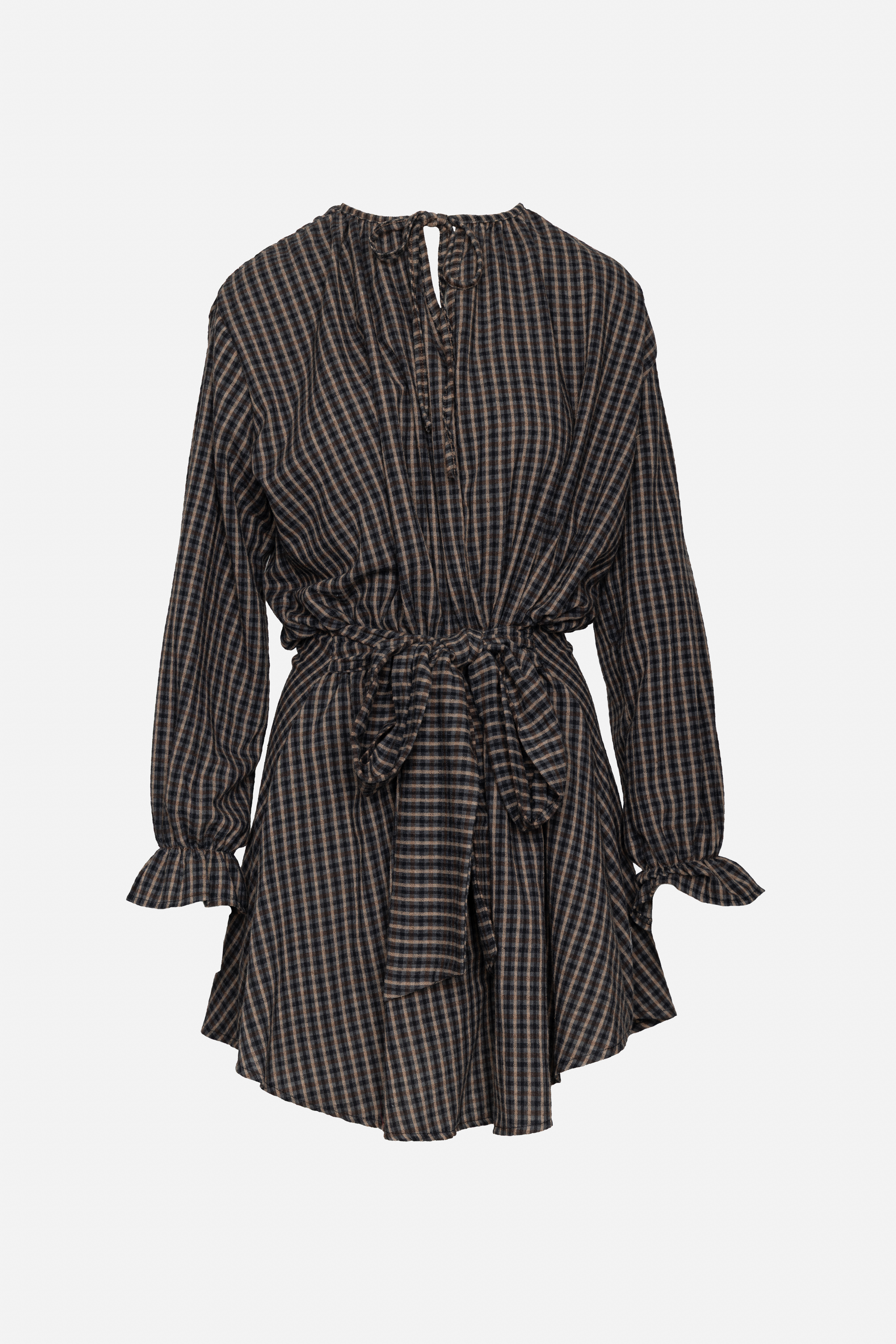 Mini-Kleid mit Bindegürtel