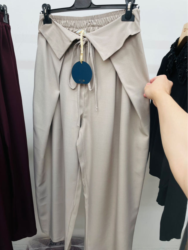 Wide-Leg-Hose mit Kordelzug