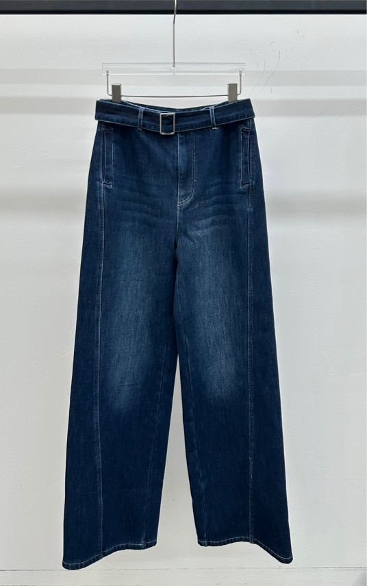 Wide-Leg-Hose mit Gürtel