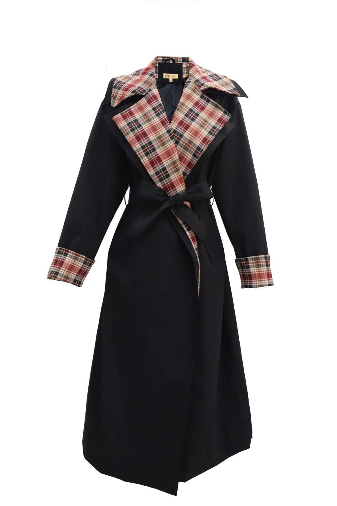 Maxi-Wickelmantel mit breiten Revers