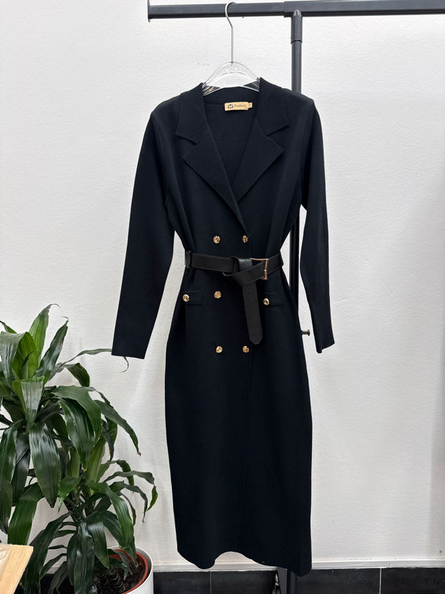 Kleid-Hemdkleid in maßgeschneiderter Midi-Form