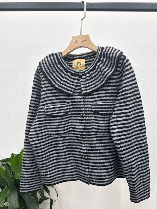 Cardigan mit Bebe-Kragen