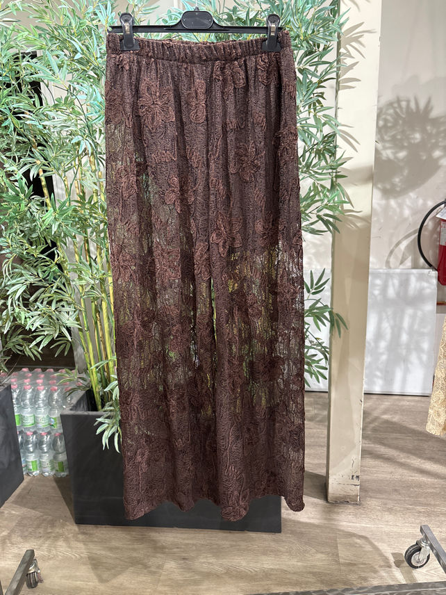 Wide‑Leg Hose mit Spitze