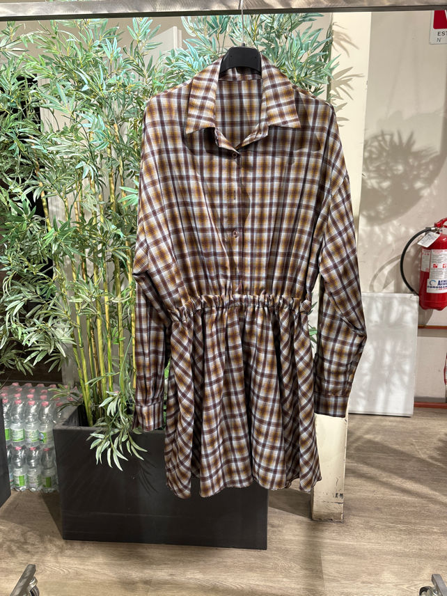 Mini-Hemdkleid mit Taillen-Zugband