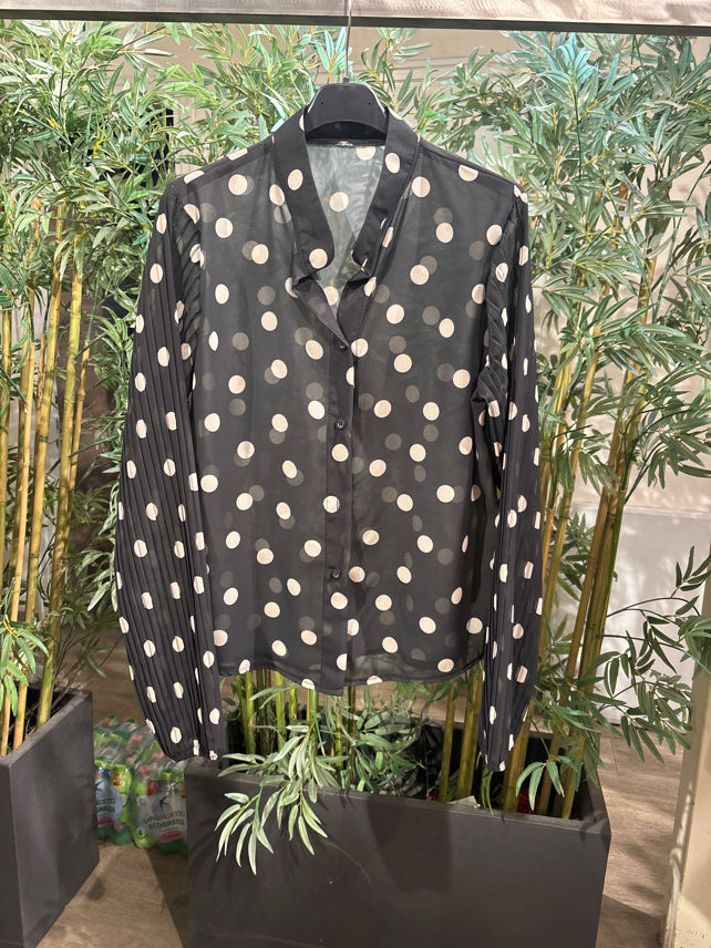 Bluse mit plissiertem Ärmel