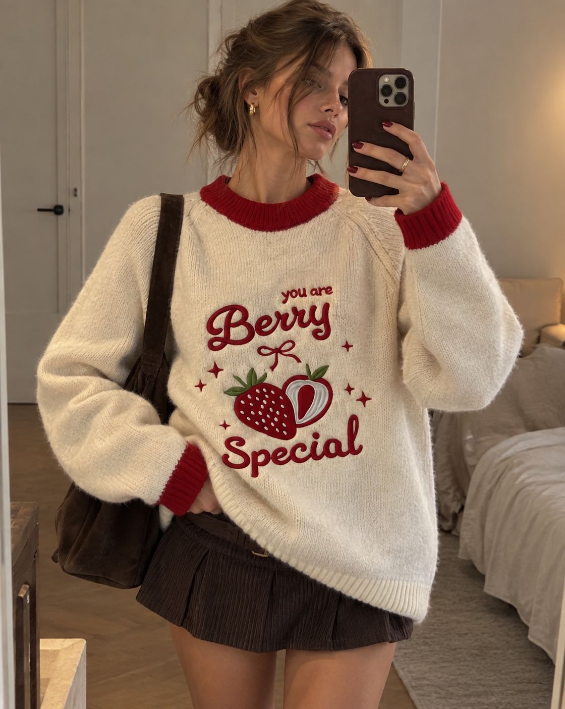Oversize Pullover mit Schriftzug
