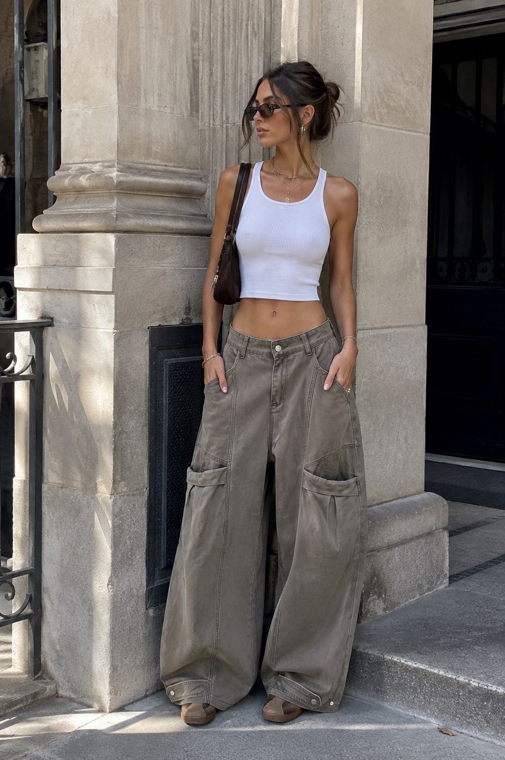 Wide‑Leg Hosen mit Taschen