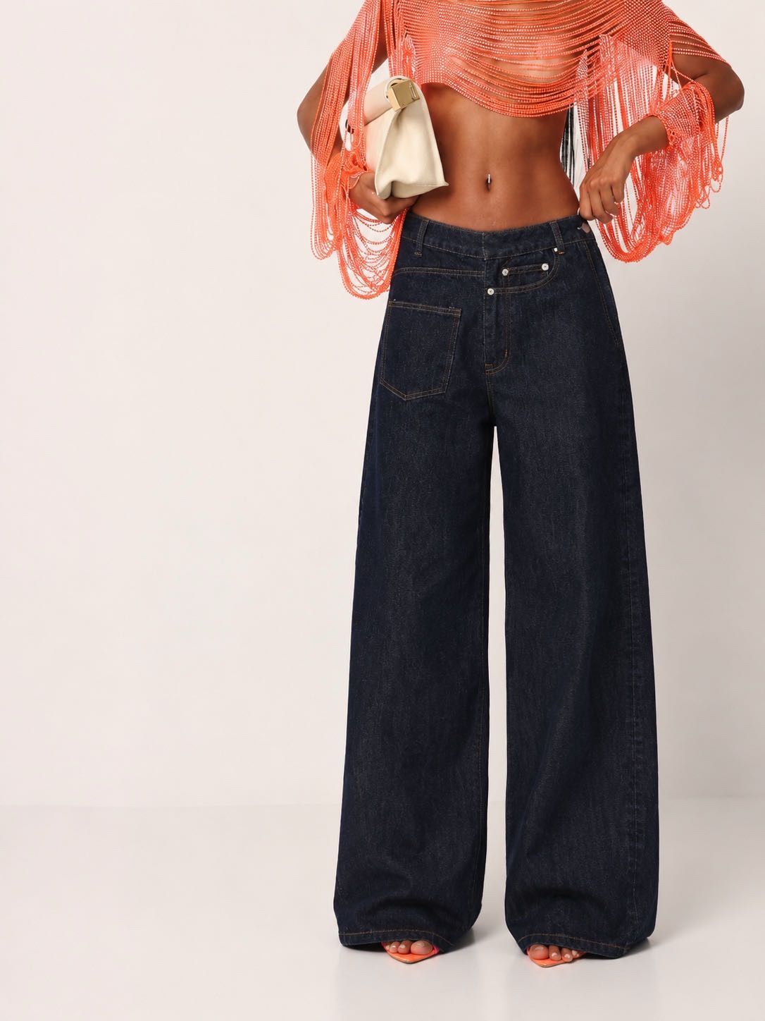 Weite Jeanshose