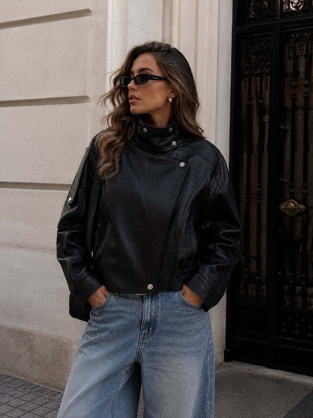 Oversize-Jacke mit Kragen
