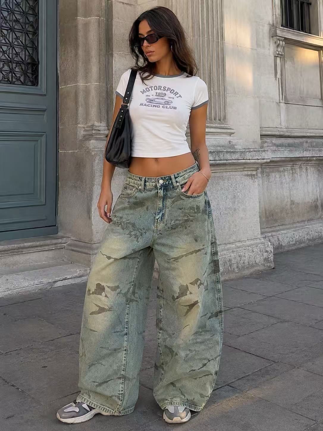Weite Hose mit Print