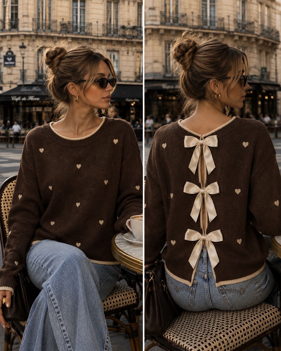 Pullover mit Schleifen