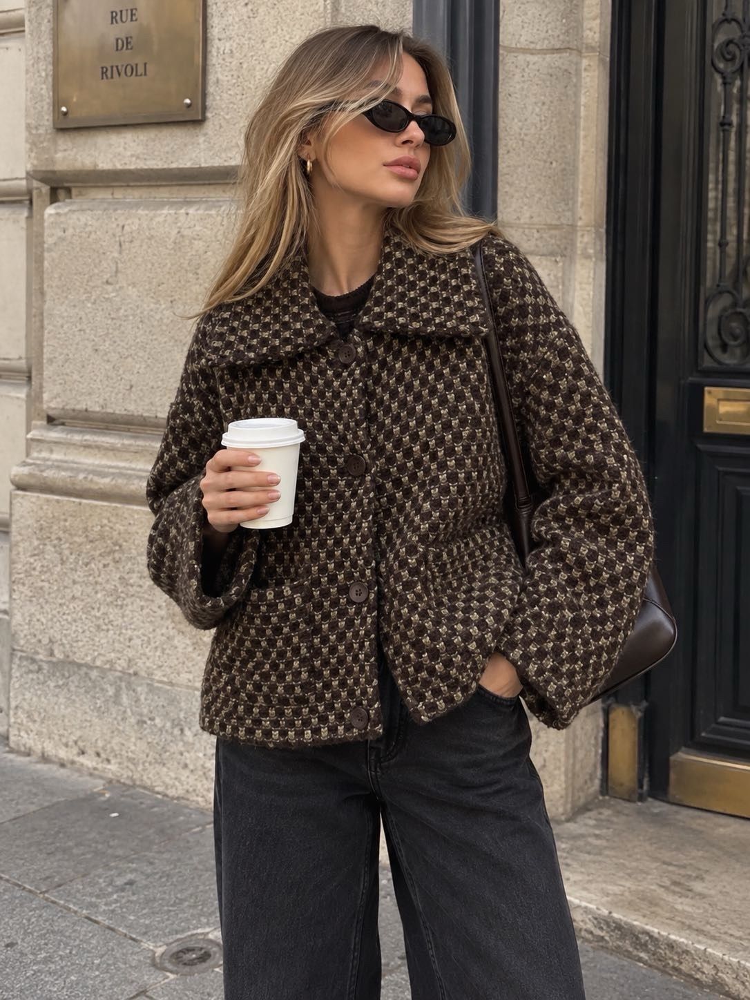 Kurze Tweed-Jacke