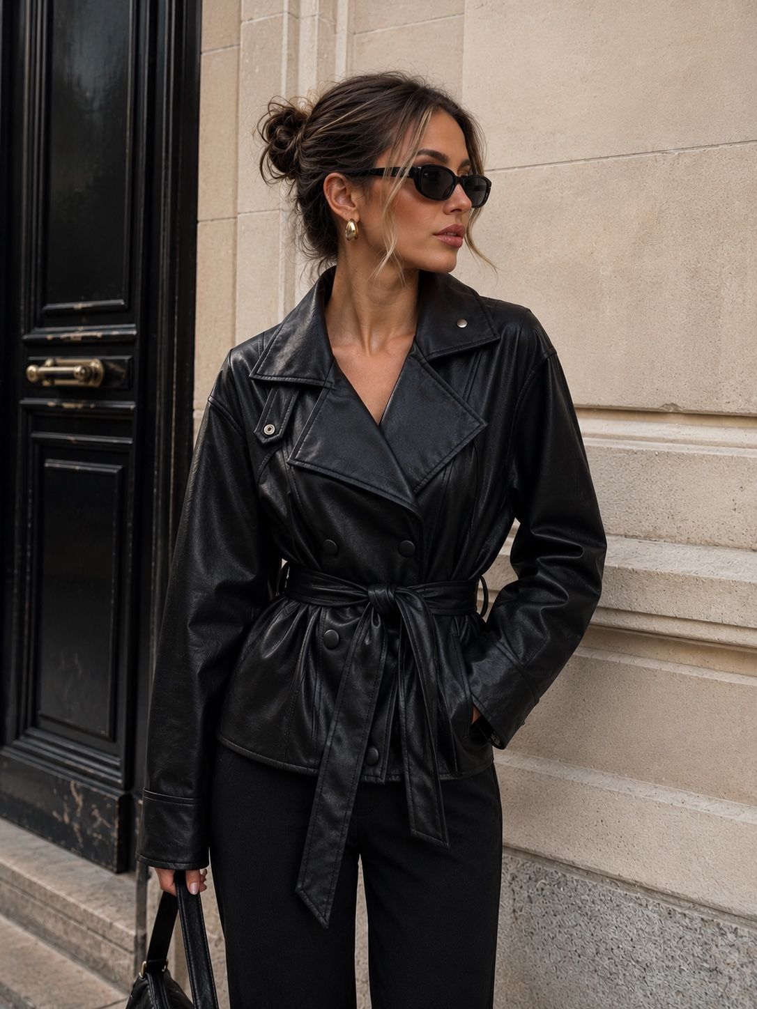 Taillierter Blazer mit Gürtel