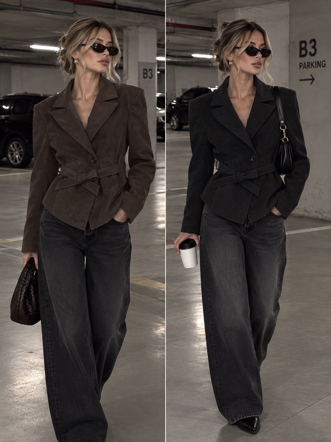 Taillierte Jacke mit Gürtel