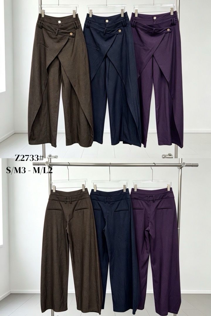 Weit geschnittene Hose mit hoher Taille
