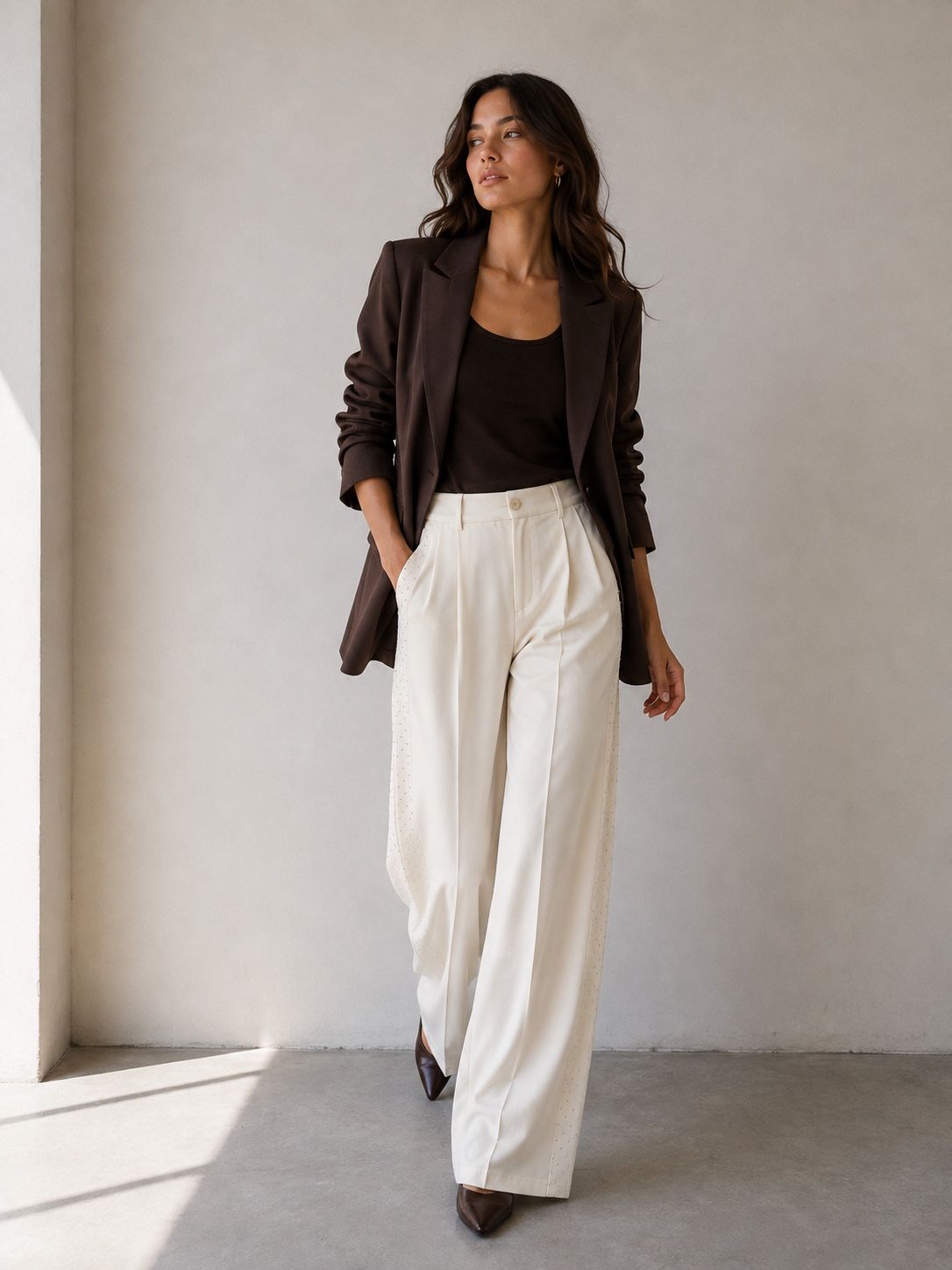 Weite-Hose mit Bundfalten