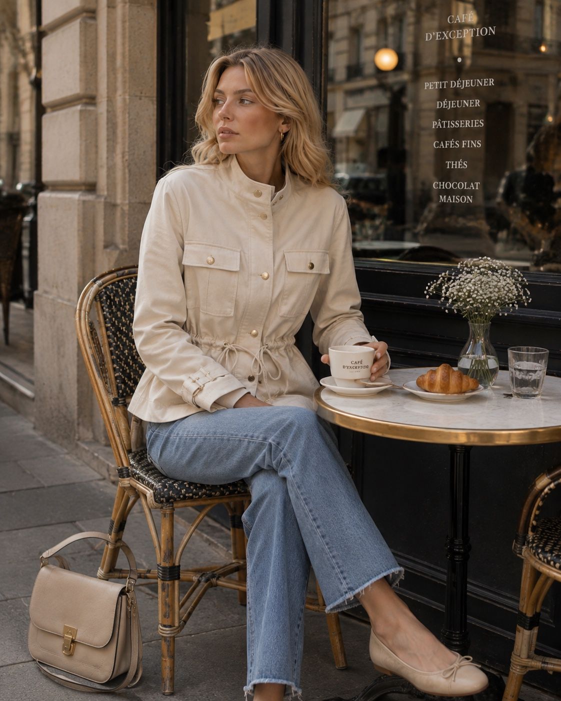 Safari-Jacke mit Kordelzug