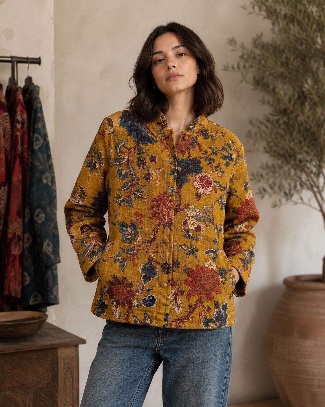 Schlichte Jacke mit Kragen