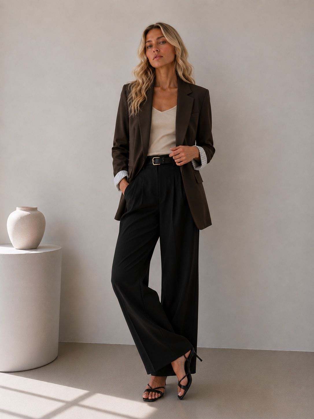 Maßgeschneiderter Blazer bis zur Hüfte