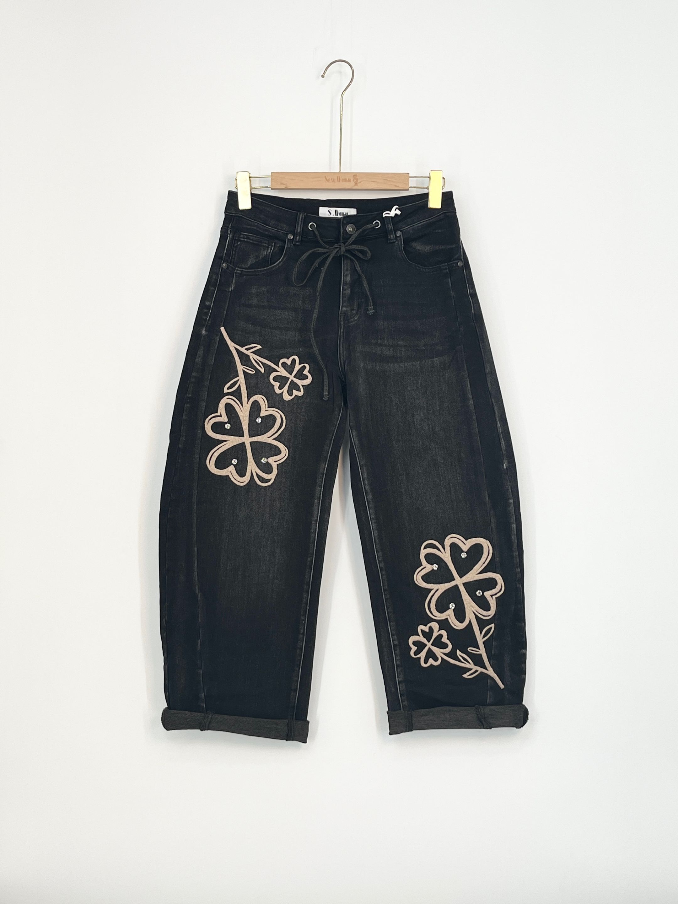 Gerade Jeans mit hoher Taille