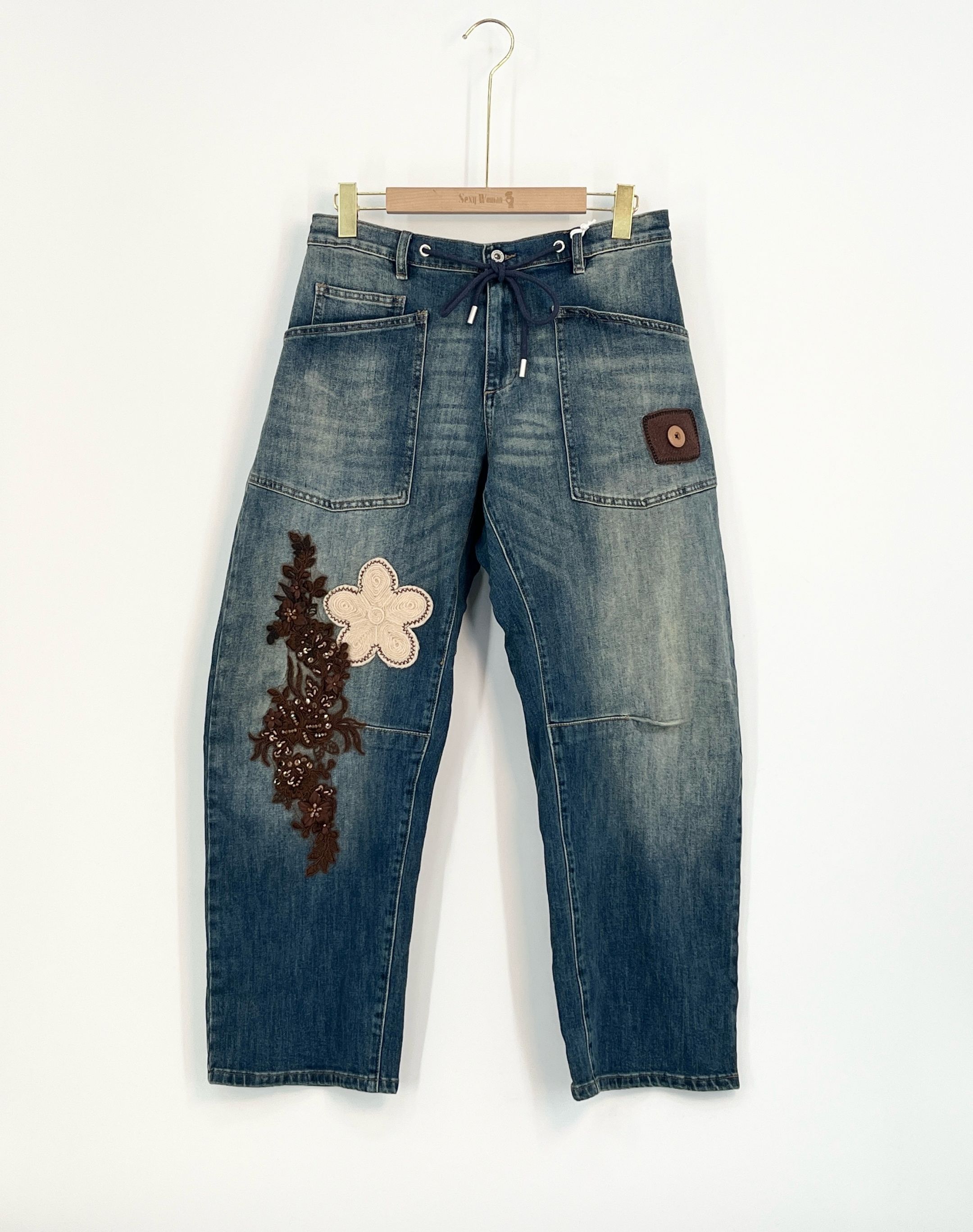Wide-Leg Hose mit Kordelzug