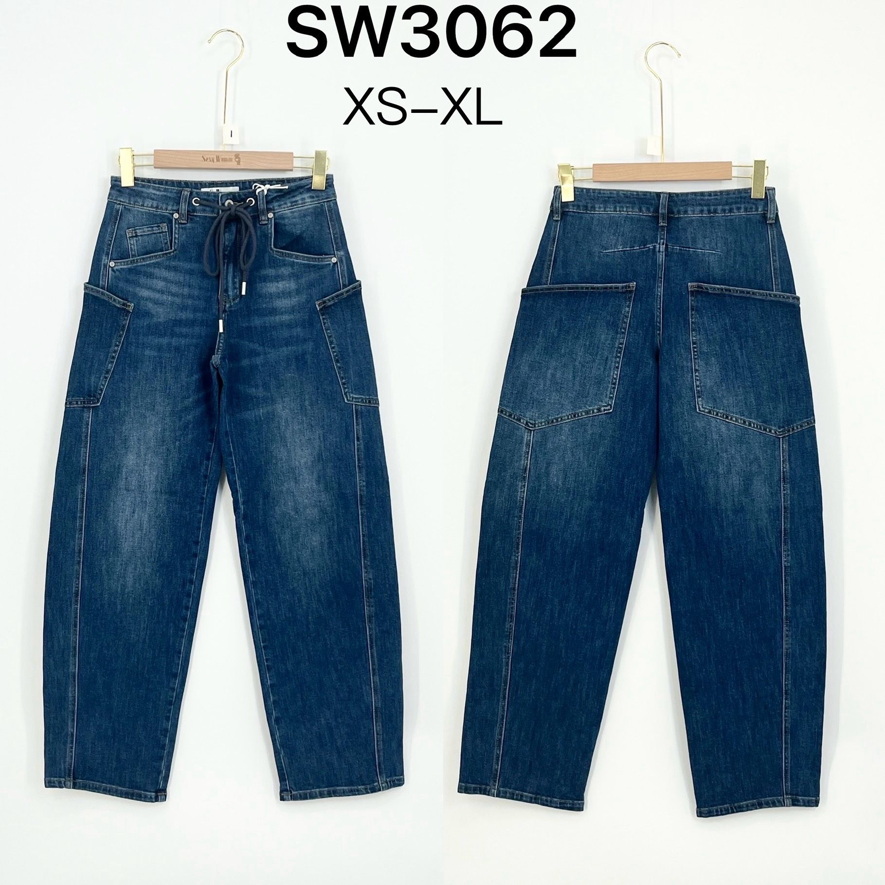 Jeans mit hohem Bund und geradem Schnitt