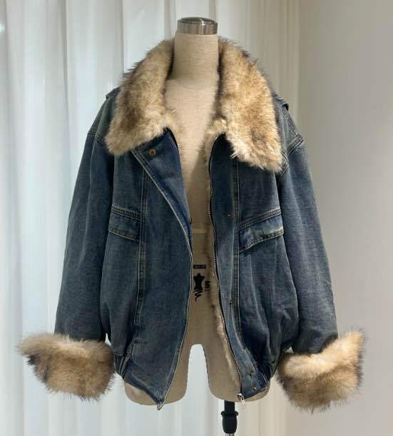 Oversize-Jacke mit Kragen
