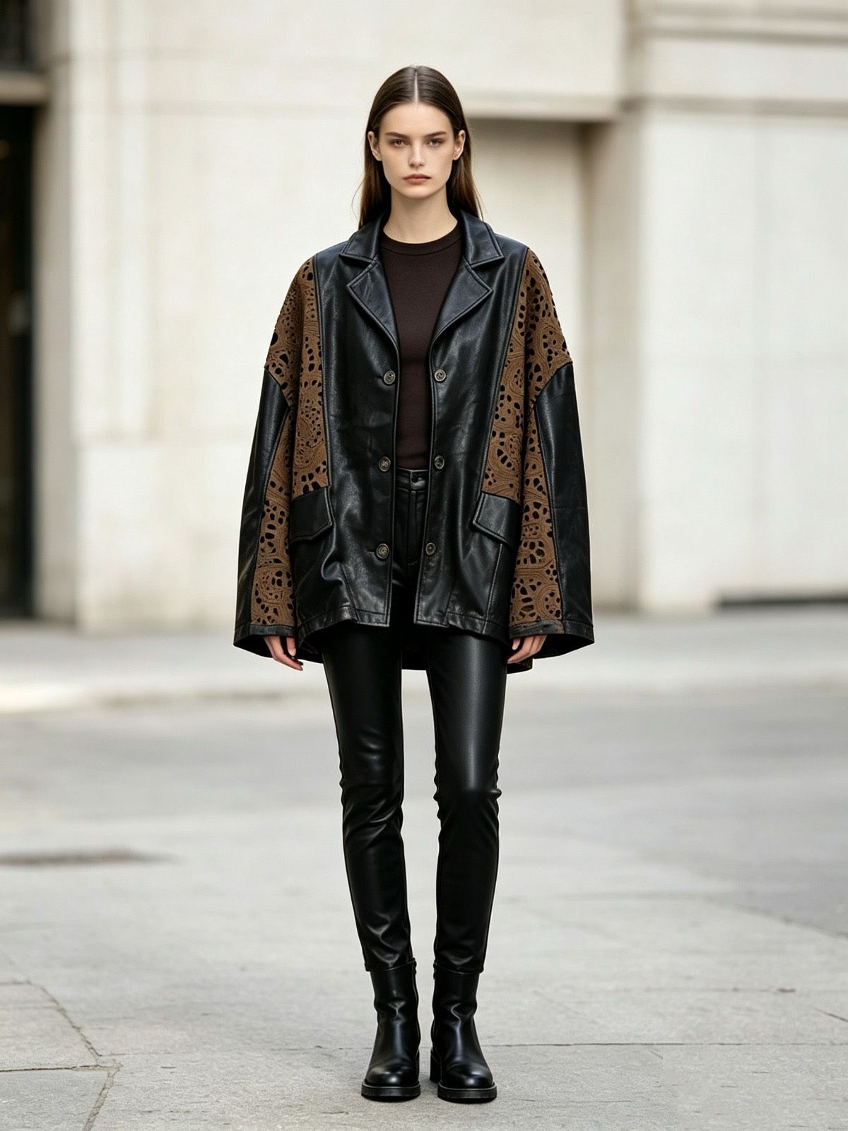 Oversize-Jacke mit Kragen