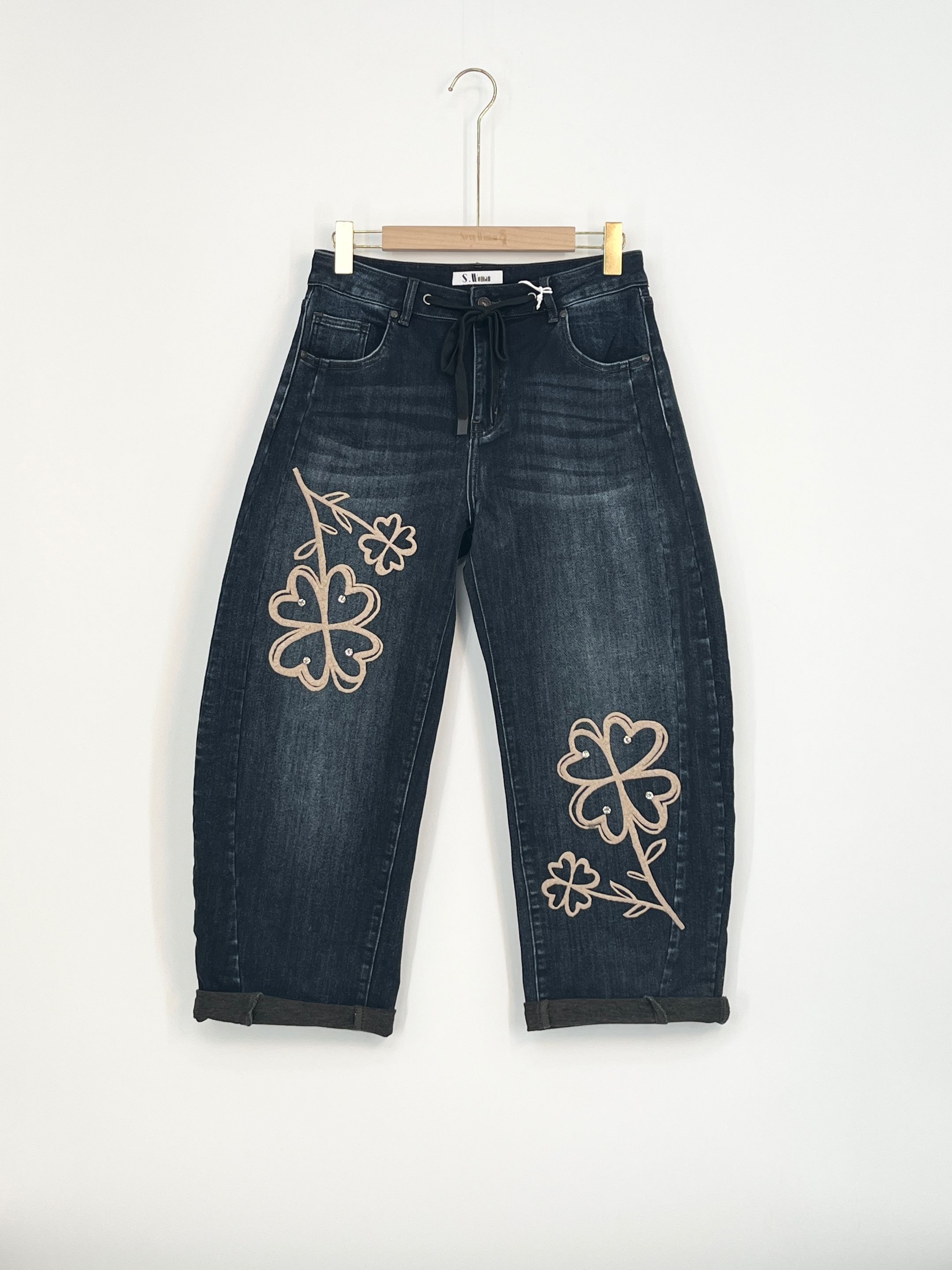 Gerade Jeans mit hohem Bund