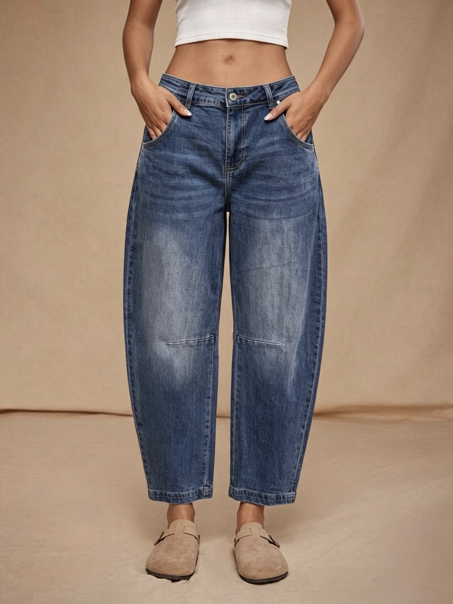 Ballon‑Jeans mit hohem Bund