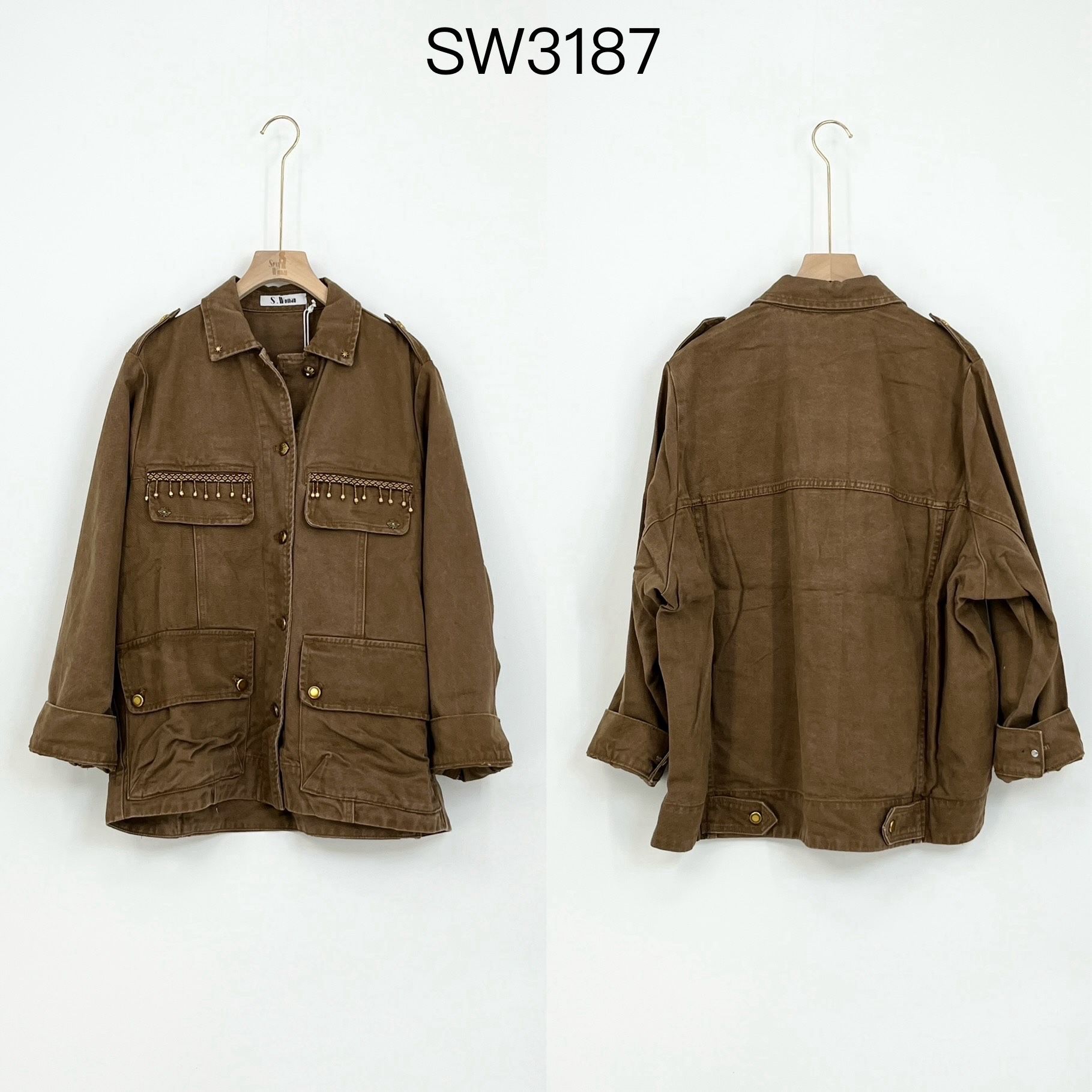 Lockerer Blazer mit Hemdkragen