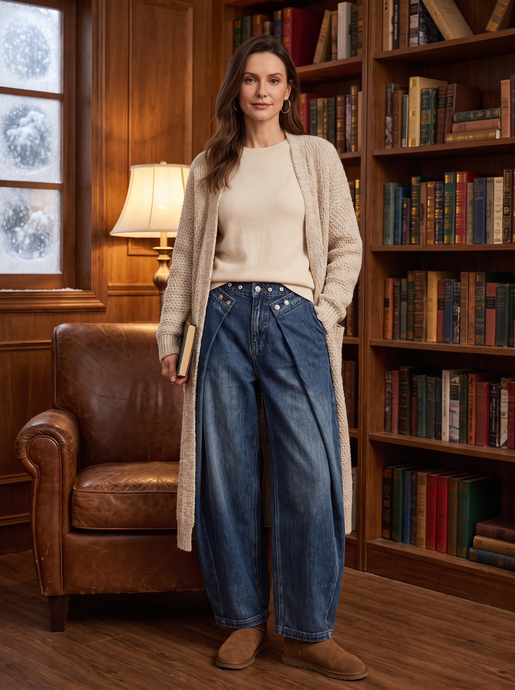 Jeans mit weitem Bein