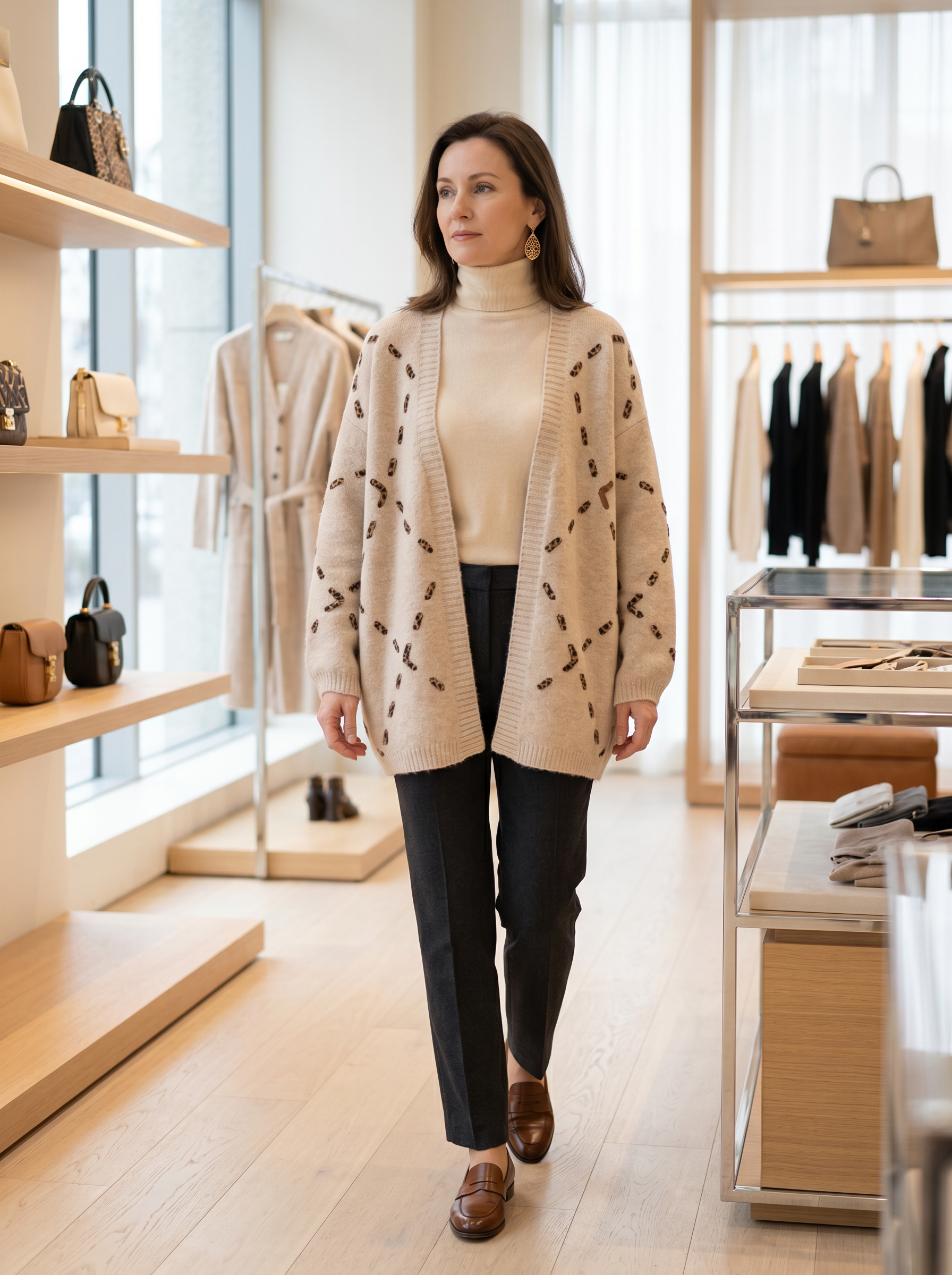 Langer Cardigan im lockeren Schnitt