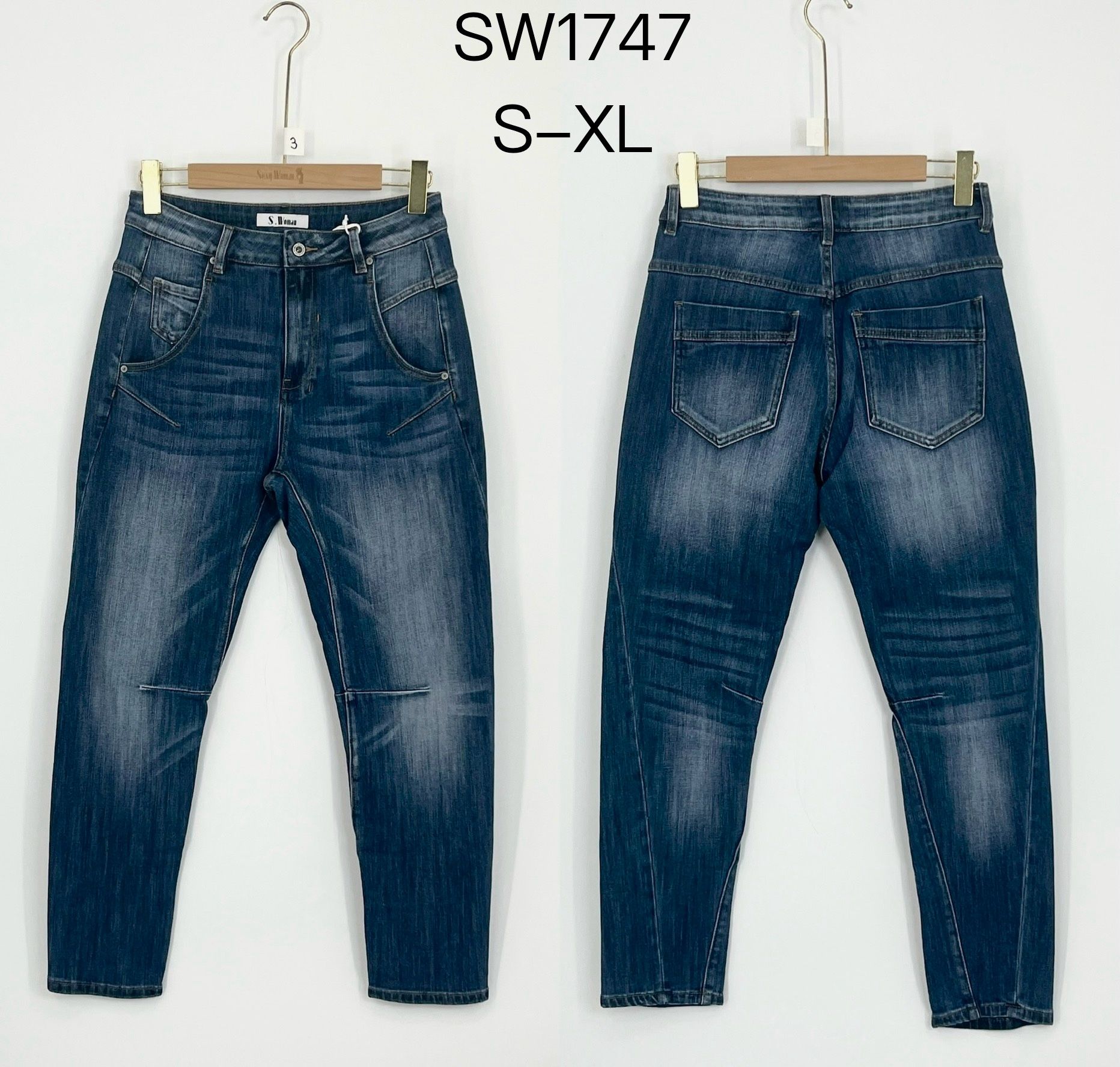Slim Jeans mit Hoher Taille und Geradem Bein