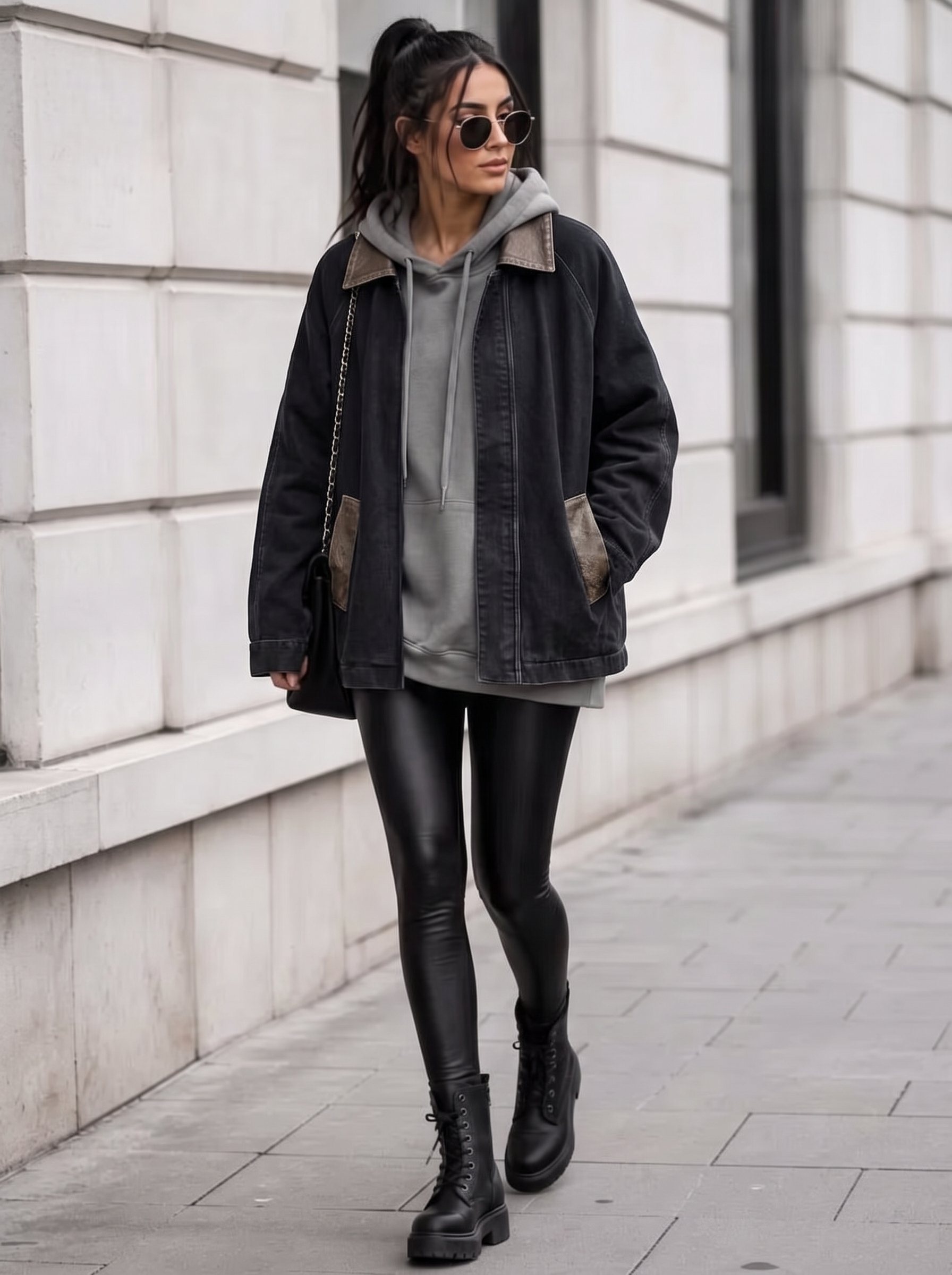 Oversize-Jacke mit Kragen