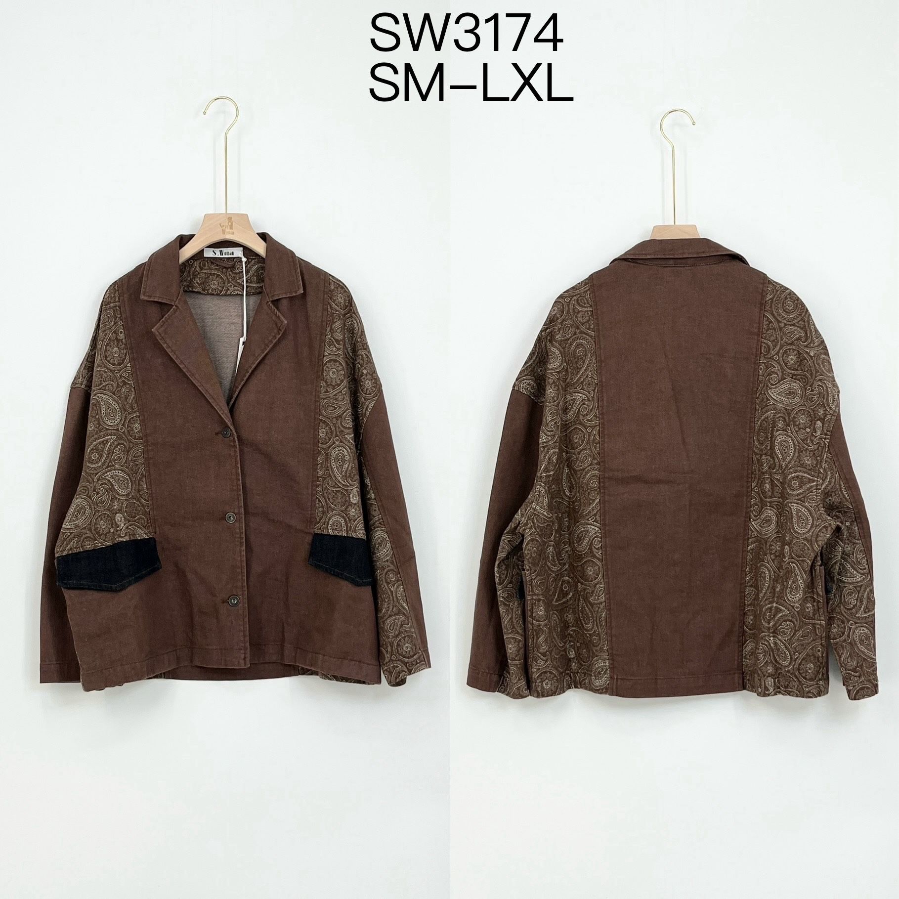 Gerade Jacke mit Revers