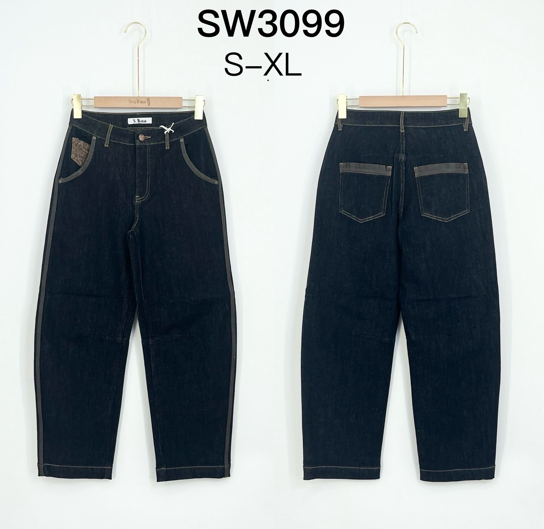 Straight-Jeans mit Hohem Bund
