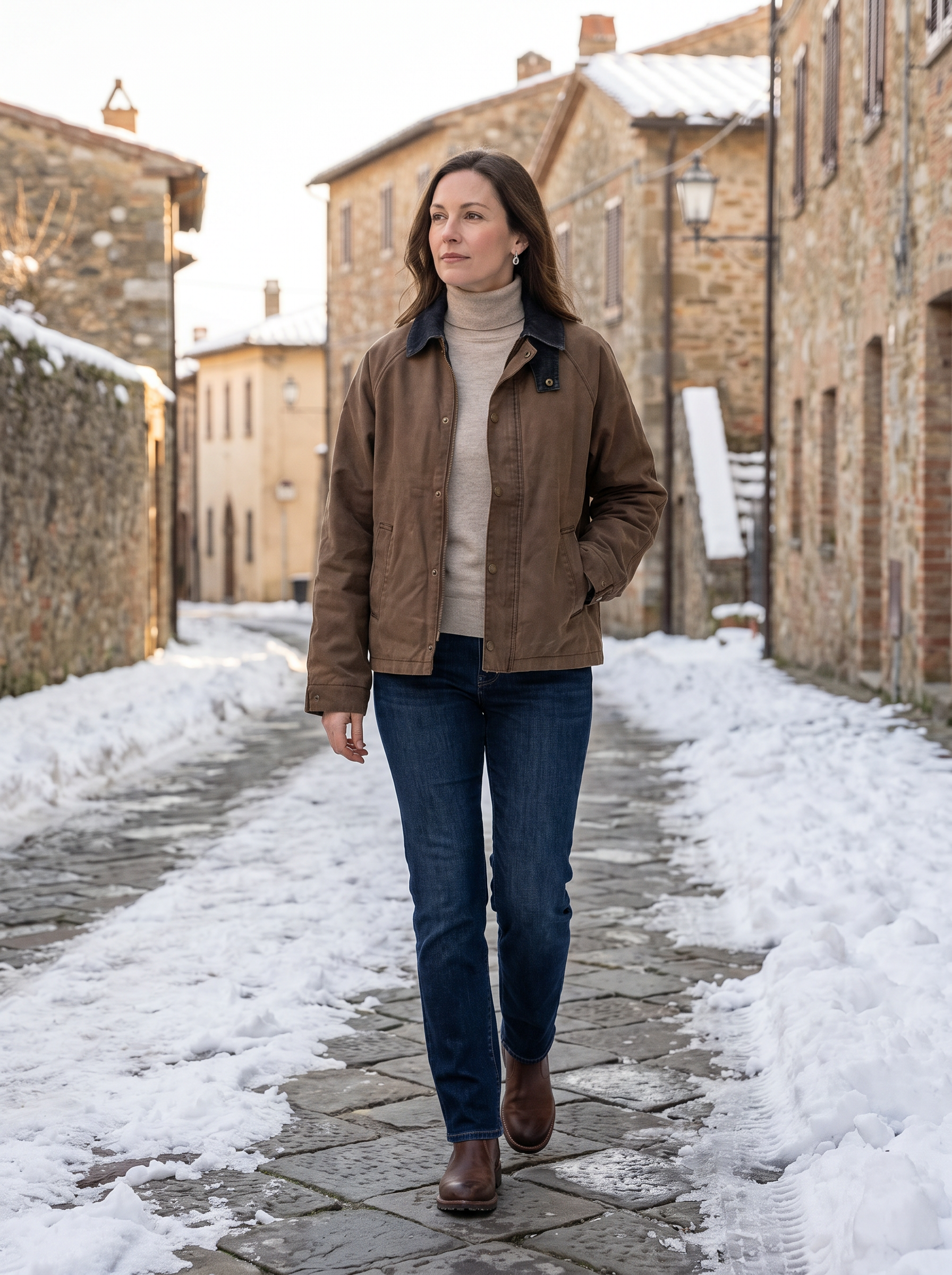 Gerade Jacke mit Kragen