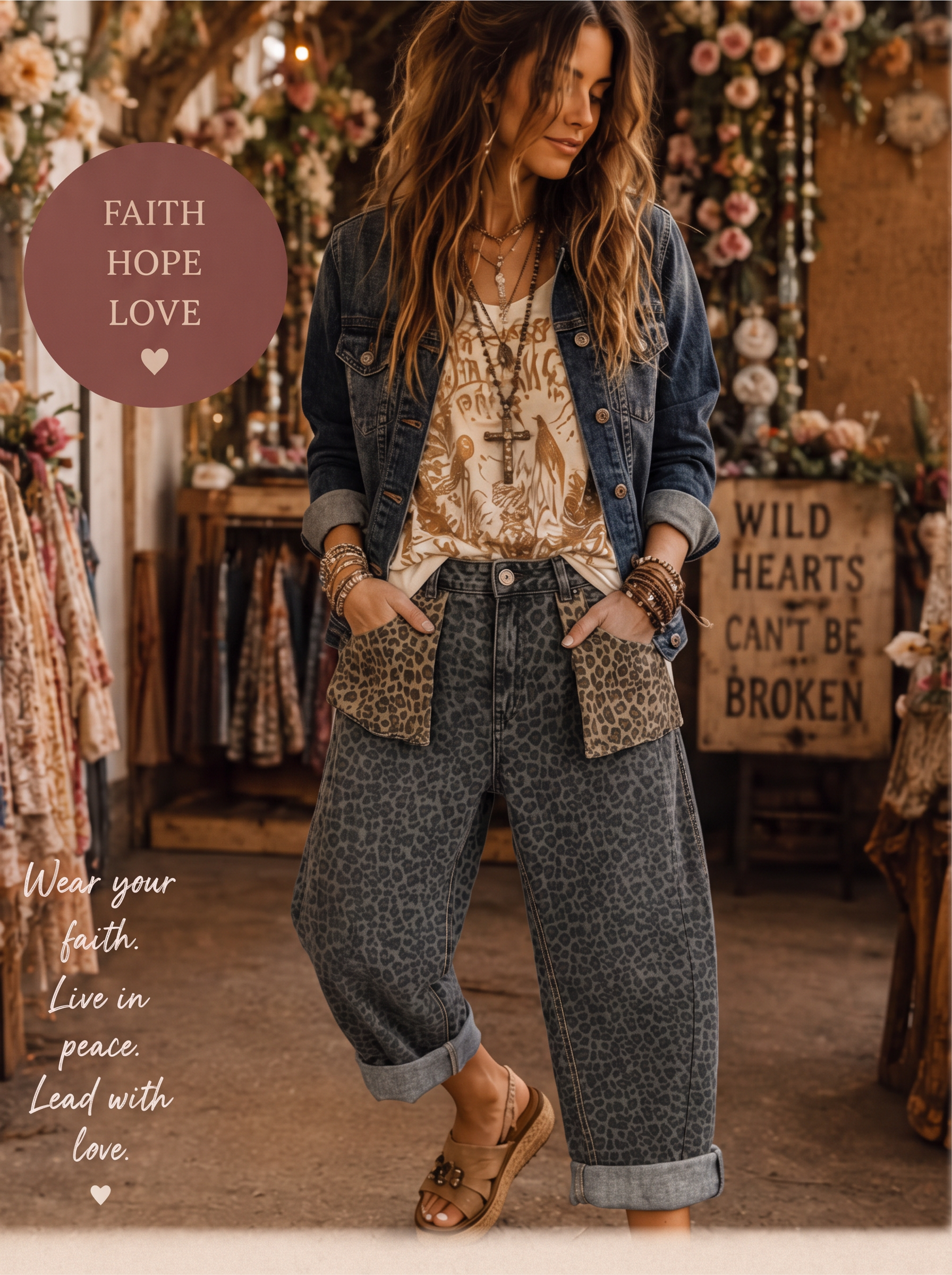 Weite High‑Waist‑Hose