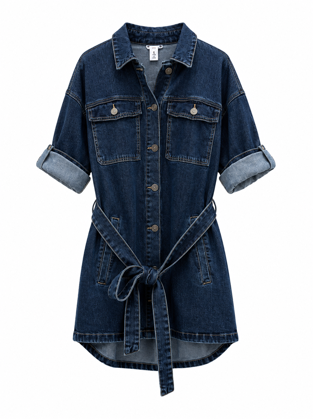 Langer lässiger Blouson mit Kragen