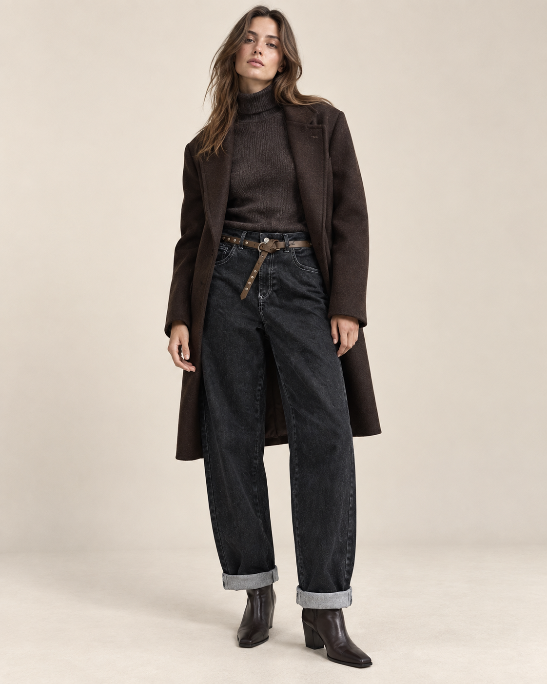 Baggy-Jeans mit Nieten