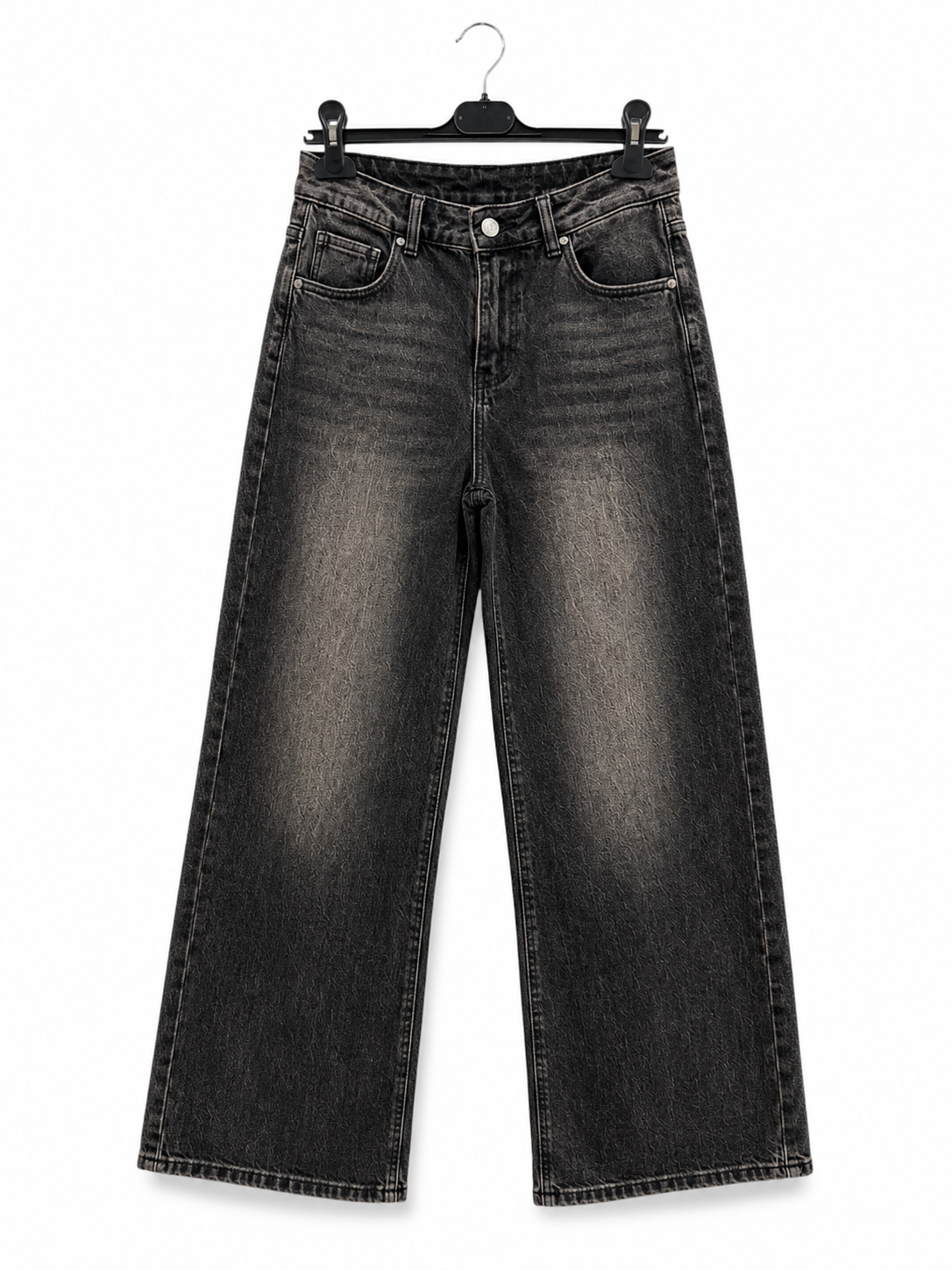 Jeans mit Geradem Bein und Hohem Bund