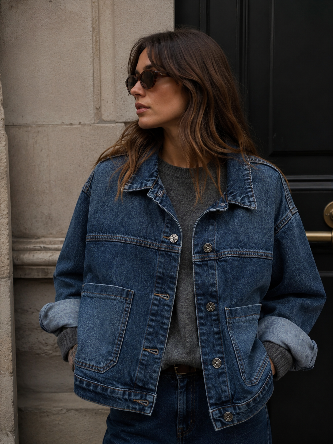 Oversized Jeansjacke