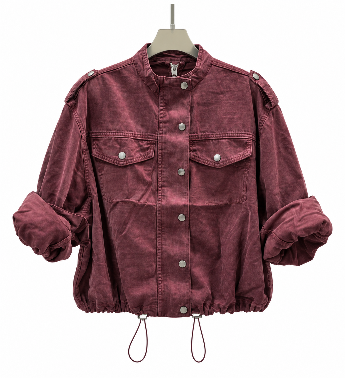 Oversized-Jacke mit Stehkragen