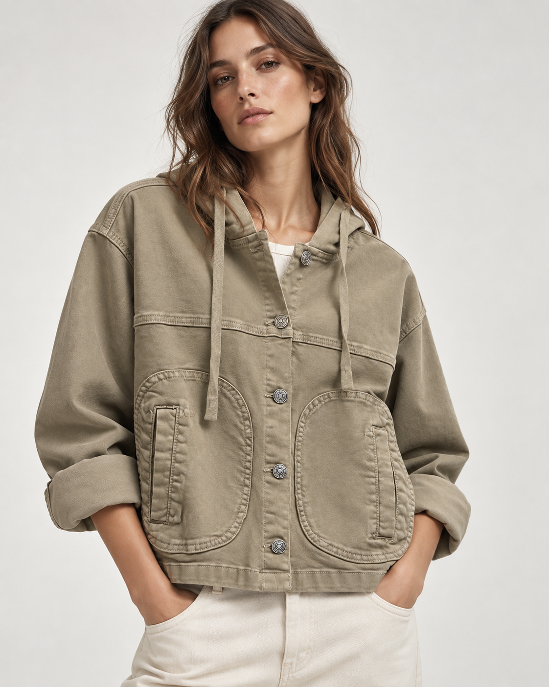 Lockere Kapuzenjacke
