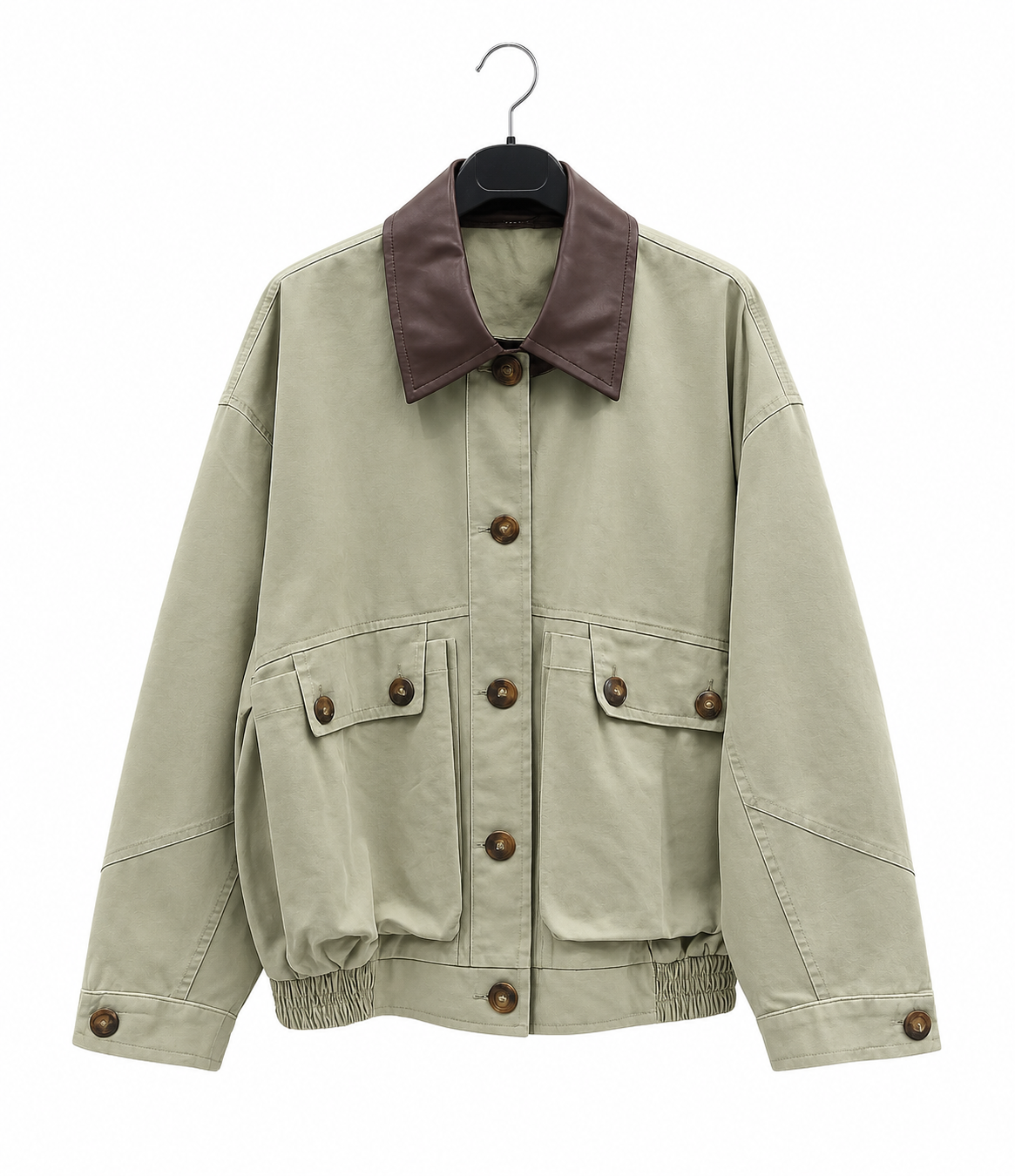 Oversized-Bomberjacke mit Kragen