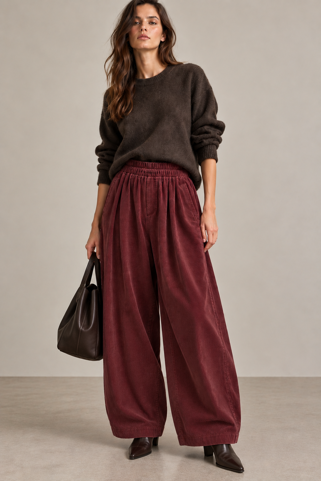 Palazzo‑Hose mit hohem Bund